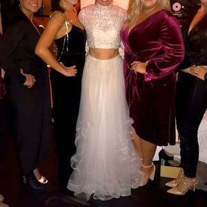 White Two Piece Gown